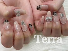 ネイルアンドまつげエクステ テラ 新宿店(Terra)/千鳥　リボン　ネイル