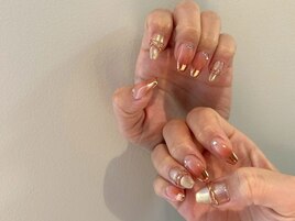 メタリックネイル/春ネイル