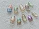 マイ ネイル 銀座店(Mai Nail)の写真/【朝10時営業】【ご新規7,390円】透明感と煌めきを楽しむ大人のヨーヨー＆夏ニュアンスネイル♪