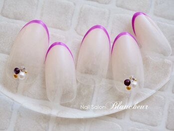 ネイルサロン ブランシュール(Nail Salon Blancheur)/乳白色スキニーフレンチネイル