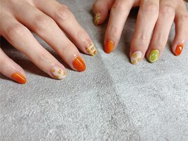 秋色ニュアンスネイル