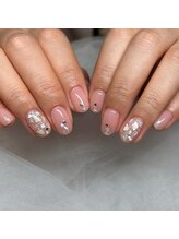 ネイルアンドアイラッシュスタジオ シュシュ(chouchou)/春夏秋冬シェル・ラメ・ストーン