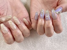 マイマイネイル(maimai nails.)/【015】ぷっくりミラーネイル*