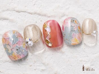 アイネイルズ 横浜WEST店(I-nails)/フラワーミラー11500円