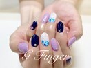 大人な紫陽花ネイル