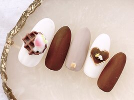 バレンタインネイル¥6980