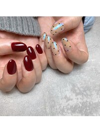 ミラー×ドットネイル