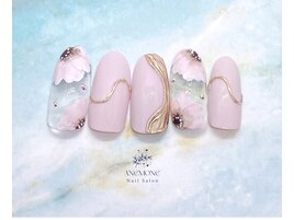 ピンクのフラワーネイル☆