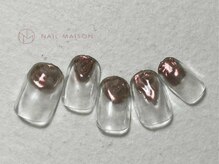 ネイルメゾン 梅田(NAIL MAISON)/クリアベースブラウンミラー