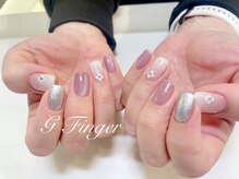 ジーフィンガー 大井町店(G Finger)/シンプル♪ガーリーホロネイル