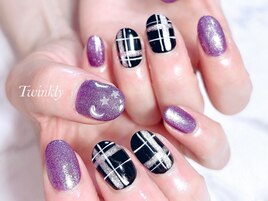 シンプルアートのseasonネイル