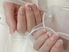 キラキラチークリボン