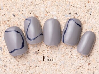 アイネイルズ 町田店(I nails)/くすみカラーラインネイル7480円