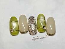 ライトネイルズ センリ(Light nails SENRI)/グリーンマグネットネイル