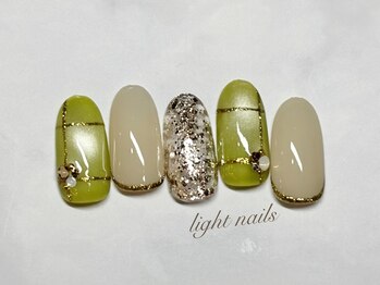 ライトネイルズ センリ(Light nails SENRI)/グリーンマグネットネイル