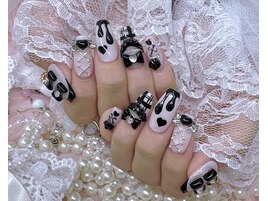 フリル 黒 チェッ垂れ込み