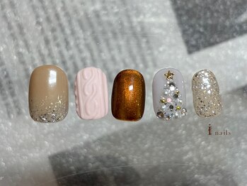 アイネイルズ 横浜EAST店(I-nails)/ニットクリスマスネイル