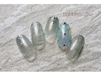 バブル シュガー バイ ネイルクローネ(bubble sugar by.nail crone)/ピュアブルーネイル