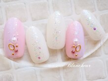 ネイルサロン ブランシュール(Nail Salon Blancheur)/パステルピンクのアートネイル
