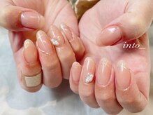 ネイルサロン イントゥ(into_)/ピンク　フレンチ　定額アート