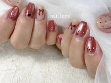 ネイルリュンヌ(nail lune)/甘々リボン x ハートmix
