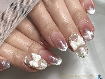 ネイル アンド ボディジュエリー リッチスタイル(Nail&Body Jewely Rich style)/ワンホン×リボン