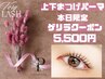 【本日限定クーポン】上下まつげパーマ5,500円※当日以外は通常料金※