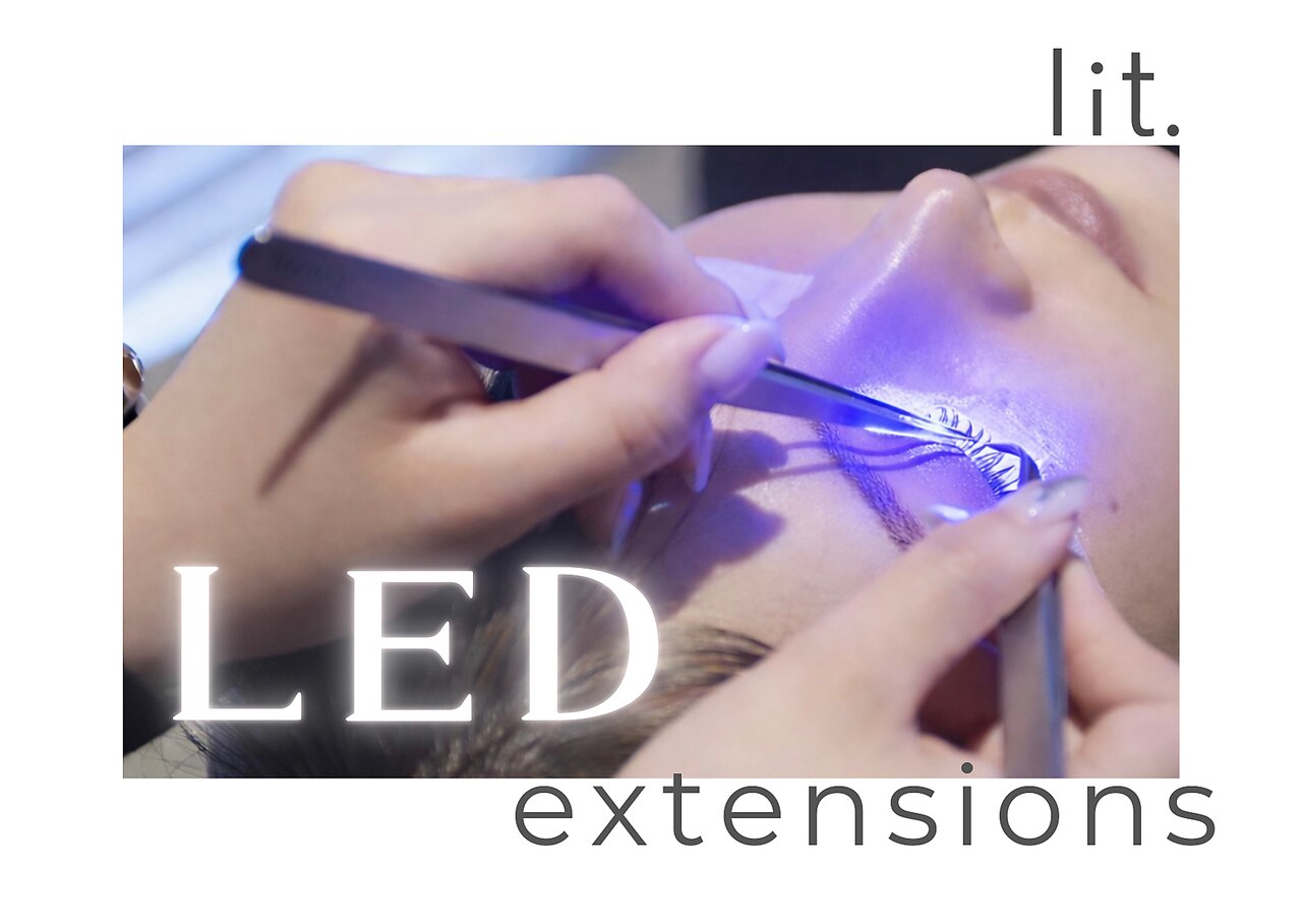 【マツエク】モチ重視◎LEDフラットラッシュ100本　￥6600
