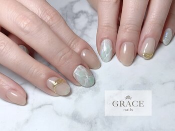 グレース ネイルズ(GRACE nails)/大理石ネイル