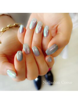 ネイルサロン クール(Nailsalon Coeur)/マグネット×ミラーネイル