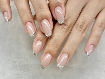ネイルサロン ドゥ(Nail Salon Doux)/【ラテリア】ガラスフレンチ