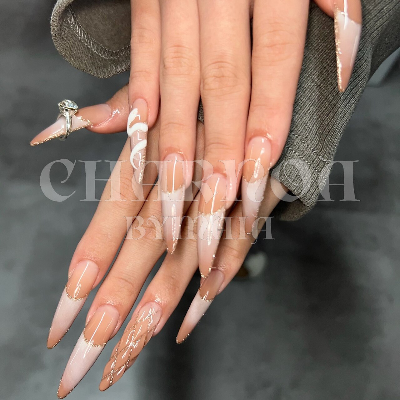 【Hand】次世代長さ出しスカルプ10本 / アートやり放題　￥15000  ※オフ別