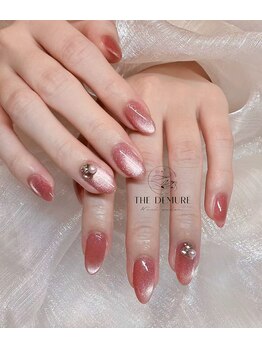 ザ デミュア 高田馬場店/キラキラマグネットネイル