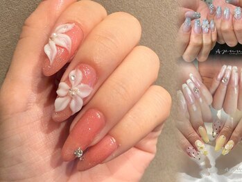 アピュ(APUU)の写真/こだわりをもった凄腕ネイリスト施術★可愛さ凝縮！オーダメイドカラーでトレンドデザインもワンランクUP◎