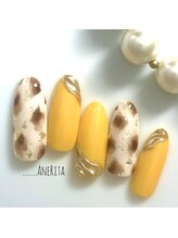 ネイルサロン アンリタ(nail salon AneRita)/マスタードカラー☆アニマルnail