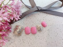 ネイルサロン&スクール ジーナ(GINA)/ピンク×ホロネイル