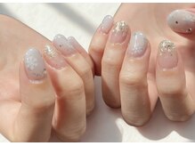 リボーンネイル ナミキザカ(Reborn Nail namikizaka)/雪の結晶入り冬のグラデーション