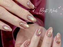 ベストネイル 渋谷109前店(Best Nail)/うる艶マグネット+ラメグラテ