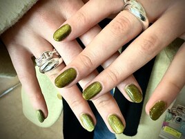 オシャレ春色マグネットネイル☆