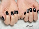 ブラックワンポイントアート