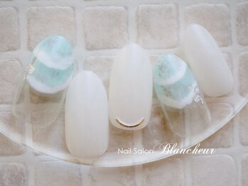ネイルサロン ブランシュール(Nail Salon Blancheur)/パステルブルーのアートネイル