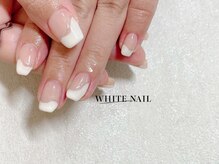 ホワイトネイル 武蔵小杉店(WHITE NAIL)/変形フレンチ/持ち込み