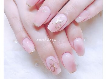 モチミィ(mochimy.)/*桃ネイルとリボンネイル*