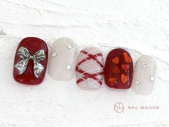 ネイルメゾン 池袋店(NAIL MAISON)/リボンチェック¥10550