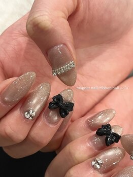 アイシャル(AISHARE)/magnet nail×ribbon nail