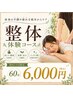 整体体験コース60分【施術45分+カウンセリング、説明15分】6,000円