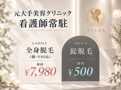 脱毛・頭皮の育毛促進サロン ATENA【全身脱毛/VIO/メンズ脱毛/ヒゲ脱毛】の写真