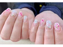 エクラ 枚方市駅前店(eclat)/桜×ラメグラデーション