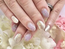 ディーネイル 京橋(D-nail)/立和名/パープル大理石ネイル