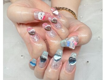 プトゥプトゥ(ptu ptu)/ピンク×水色×キャラ